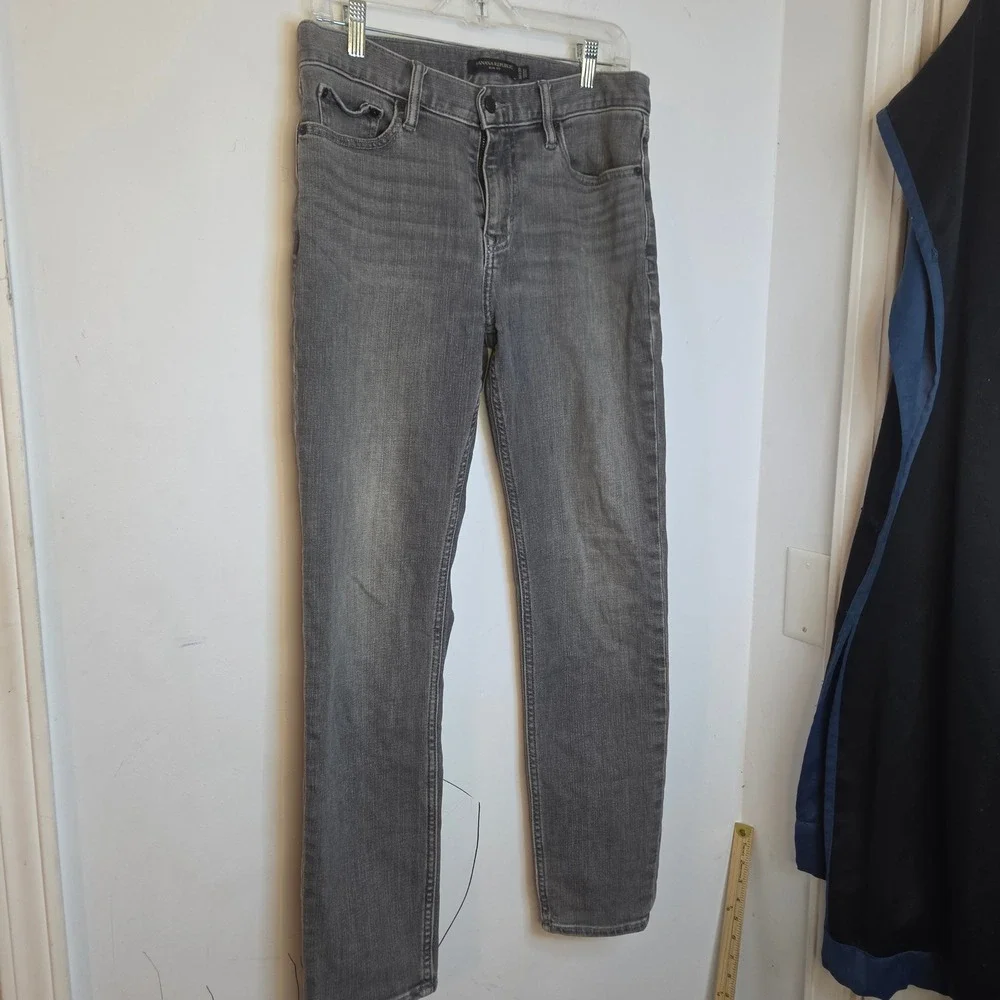 Banana Republic Mens Slim Fit Gray Denim Jeans 30x30 Stretch Cotton Blend